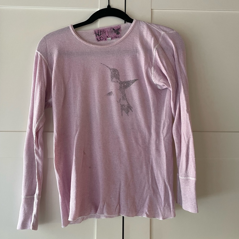 Free People long sleeve pink shirt!